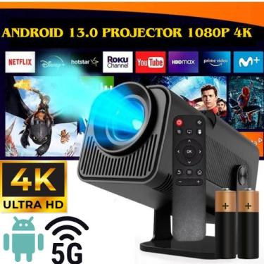 Imagem de Projetor HY320 com Android TV  Ótimo custobenefício para quem ama film