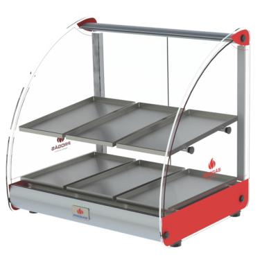 Imagem de Estufa de Aquecimento Curva para Alimentos PRV-06DE 6 Bandejas 250W Vermelho 110V Progás