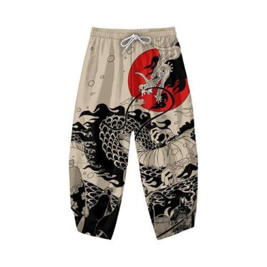 Imagem de Kimono Tradicional Unissex De Verão Com Estampa De Dragão Anime, Haori