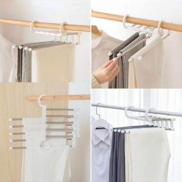 Imagem de Cabide De Calça De Inox Para Peças Branco guarda roupa - clink
