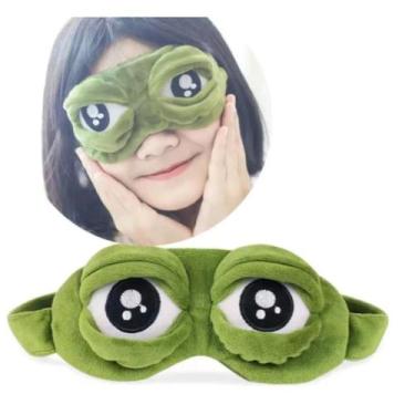 Imagem de Máscara de Dormir Tapa Olhos Sapo Ajustavel Infantil Adulto - Mascaras