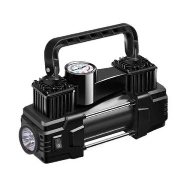 Imagem de Compressor De Ar Portátil De 12V Com Cilindro Duplo Para Carros E Cami