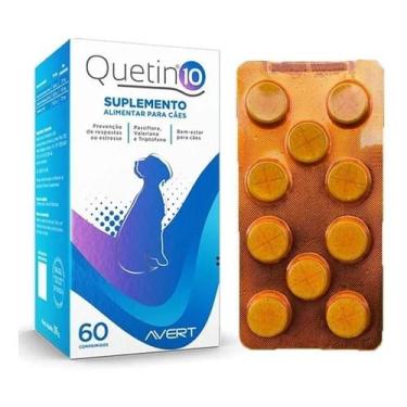 Imagem de Suplemento Calmante Para Cães Quetin 10 Avert 60 Comprimidos - Congrat