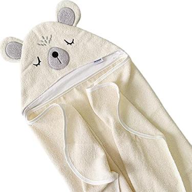 Imagem de Biramar Baby Toalha De Banho Kids Felpuda Com Capuz Bichinho Urso Marfim Marfim