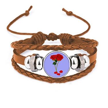 Imagem de un brand Pulseira de couro para o Dia dos Namorados com rosas amarelas de maio