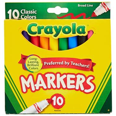 Imagem de Crayola 758114552570 Broad Line Markers, Classic Colors 10 Each (Pack of 24), Case of 24 no, Count
