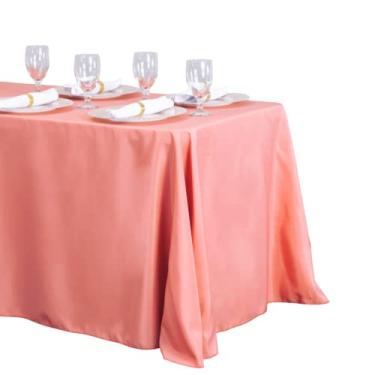 Imagem de Toalha de mesa de linho toalha de mesa retangular de poliéster de 230 x 32 cm com cantos arredondados, gelo de morango