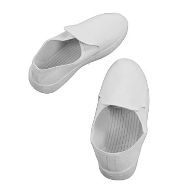 Imagem de Sapatos de segurança de PVC textura transparente à prova de estática antiderrapante aperto estável para fábrica
