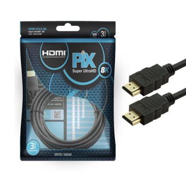 Imagem de Cabo HDMI 2.1 Super UHD 8K / 4K / HDR / 018-1030  PIX (3M)