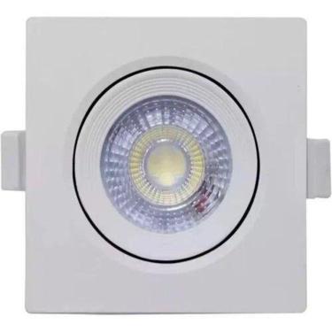 Imagem de Kit 10 Spot Embutir Easy Led Quadrado Branco 7W 6500K