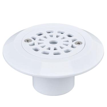 Imagem de Ralo principal da piscina, dreno de piso redondo branco com grade antibloqueio e filtro de 1,73 polegadas de diâmetro tipo plástico dreno principal da piscina para piscina, SPA, peças de reposição de piscina (10,91 x 2,13 polegadas)