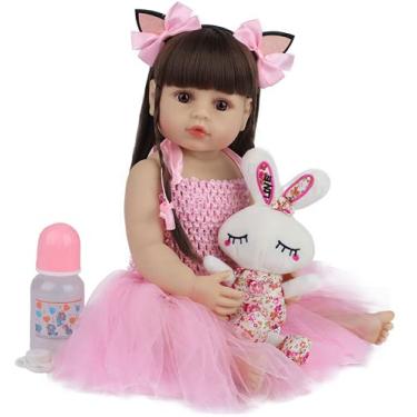 Imagem de Boneca de silicone Reborn Baby – criança reborn de 55 cm, boneca reborn de silicone de vinil – para meninas e crianças