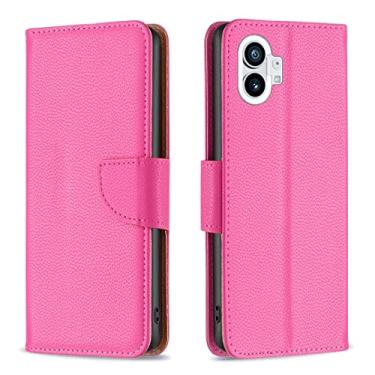 Imagem de For Nothing Phone 1 Litchi Texture Pure Color Leather Phone Case