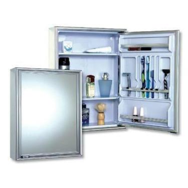Imagem de Espelheira Para Banheiro Cris Metal 58,5X44cm Alumínio Branco Natural