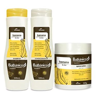 Imagem de Kit Banana e Chia Bothânico Shampoo Condic e Máscara 500g