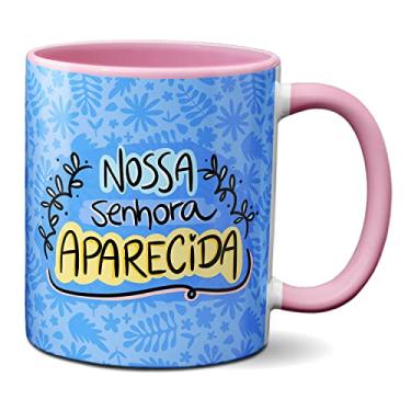 Imagem de Caneca Nossa Senhora Aparecida Manto Protetor Padroeira (Rosa)