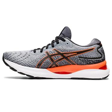 Imagem de ASICS Men's Gel-Nimbus 24 Running Shoes, 11.5, Sheet Rock/Shocking Orange