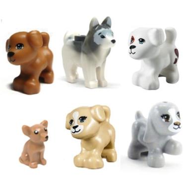 Imagem de LEGO Friends 6 peças de mini figuras de cachorro enormes mini figuras de animais de estimação para meninos e meninas