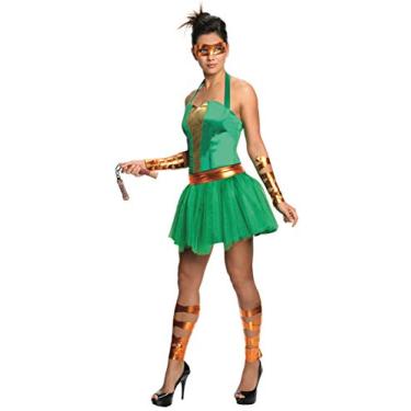 Imagem de Secret Wishes Fantasia feminina Michelangelo das Tartarugas Ninjas com mochila, Multicor, M