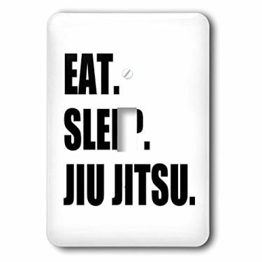 Imagem de 3dRose lsp_180413_1 Eat Sleep Jiu Jitsu Japanese Martial Art Ju Jutsu Jujutsu Jujitsu Tampa para interruptor de luz