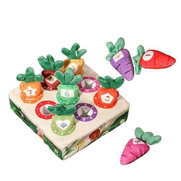 Imagem de Ioensy de Pelúcia de Cenoura Engraçado para Cães, de Interação Educacional, de Pelúcia de Cenoura, 9 Buracos