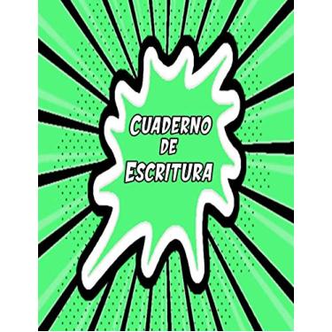 Imagem de Cuaderno de Escritura: Libreta de Doble Raya Portada Comics Verde