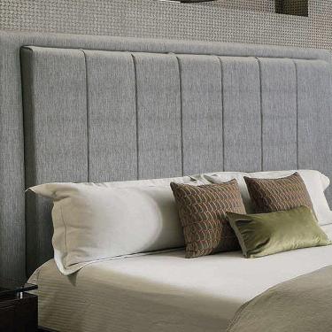 Imagem de Cabeceira Opala Cama Box Casal 140Cm Linho Cinza