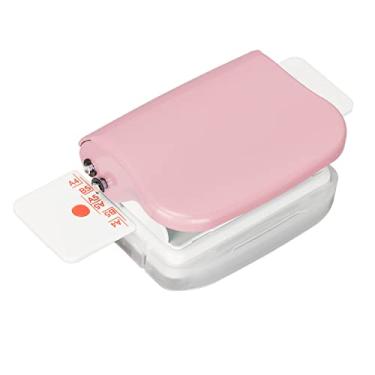 Imagem de Mini Máquina De Encadernação, Máquina De Encadernação Manual Portátil Multiuso 6 Furos Máquina De Encadernação Cinch Para Perfuração De Páginas Internas De Folhas Soltas A4 B5 A5(Rosa)