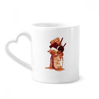 Imagem de Biscoitos Garrafa de Chocolate Caneca de Sorvete Café Cerâmica Copo de Coração de Vidro