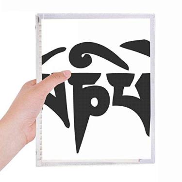 Imagem de Caderno Culture Black Sânscrito com estampa de personagem em folhas soltas diário recarregável