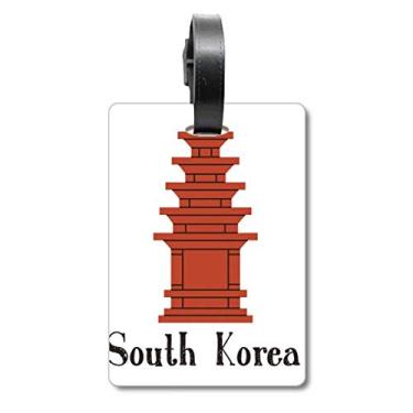 Imagem de Coreia do Sul The Red Brick Tower Mala Etiqueta de Bagagem Etiqueta para Bagagem