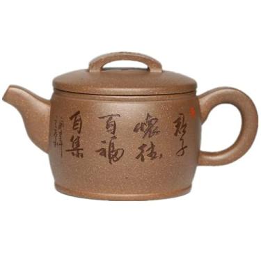 Imagem de Chaleira de argila roxa Yixing de 170 ml feita à mão Chaleira criativa Kung Fu Cerimônia de chá