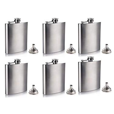 Imagem de Conjunto de 6 cantis de aço inoxidável de 236 ml Gifts-Infinity