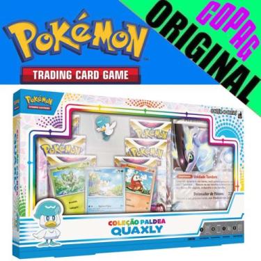 Box Pokémon Coleção Paldea Quaxly com 40 Cartas - Copag