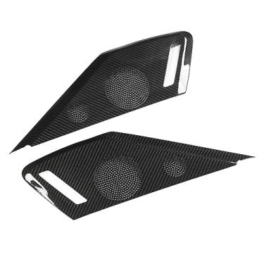 Imagem de Guarnição da Tampa da Malha do Alto-falante da Porta do Carro, 2 Peças Durável Capa de Guarnição da Buzina da Porta Interna para C8 Z06 Z51 2020 a 2023