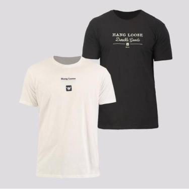 Imagem de Kit De 2 Camisetas Hang Loose Goods Preta E Branca