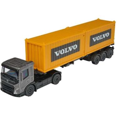 Imagem de Miniatura Majorette Volvo Fmx Caminhão Transporte C/ Container 1/64