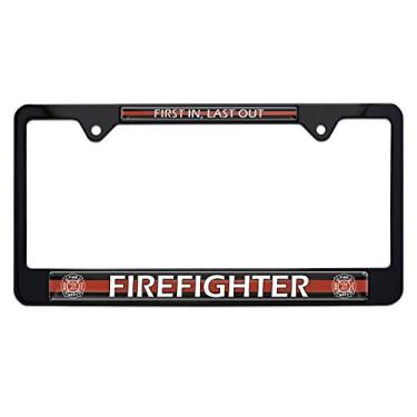 Imagem de Moldura para placa de carro de bombeiro Elektroplate (preto LPF)
