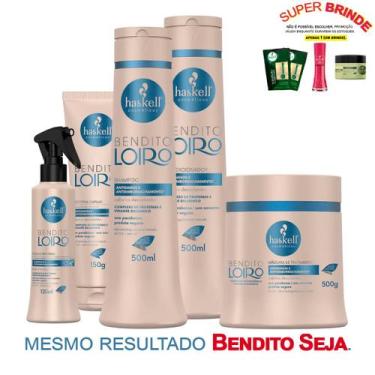 Imagem de Haskell Bendito Loiro Shampoo + Condicionador 500ml + Máscara + Flui +