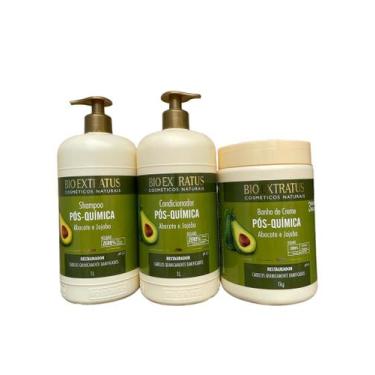Imagem de Kit 1 Shampoo 1 Condicionador 1 Banho De Creme Pós Quimica 1 L - Bioex