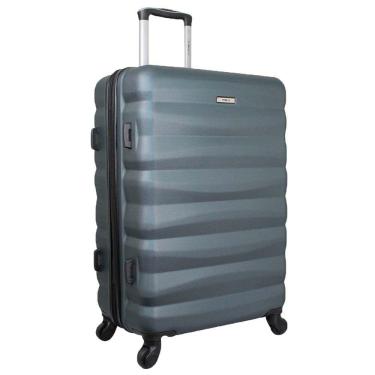 Imagem de Mala de Viagem Média em Abs Yins 21089 Cadeado Integrado Rodas Giro 360 Verde