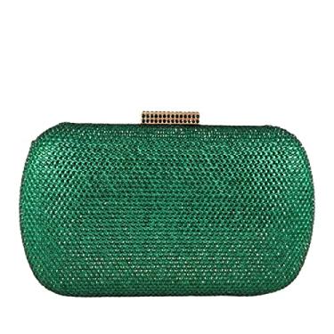 Imagem de Boutique De FGG Mini bolsa clutch de strass, bolsas de noite e bolsas para mulheres, formal, bolsa de mão de cristal para casamento, Verde, Small