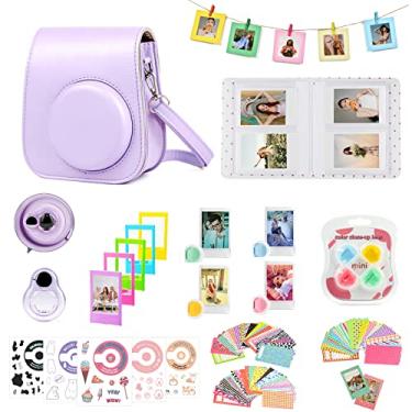Imagem de CAlYOULE Kit de capa de acessórios para câmera instantânea Fuithree_browse-bin) Instax Mini 12/11, serve apenas para câmera Mini 11 com filtro, lente de selfie, adesivo de fuselagem e outros