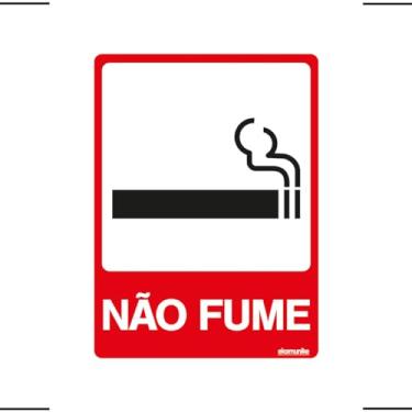 Imagem de Placa De Sinalização Proibido Fumar 15x20 Ekomunike - P-28 F9e