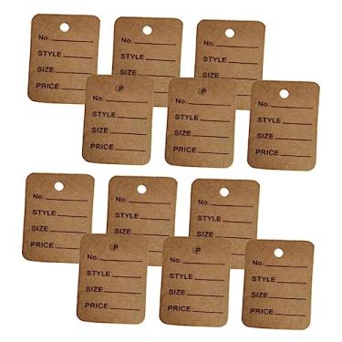 Imagem de LALAFINA 1000 Unidades etiqueta de preço etiqueta de colar tags de artesanato adesivos rótulos etiquetas de preço tag de pendurar tamanho de roupas mercadoria marcação Papel