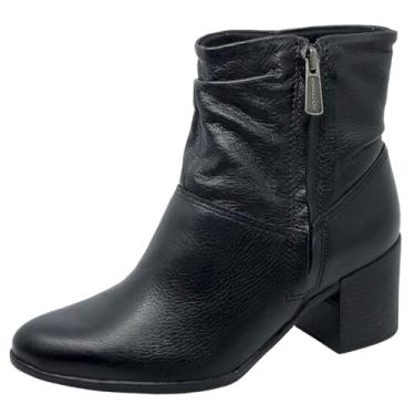 Imagem de Bota feminina Bottero em couro Burnish Preto - 38