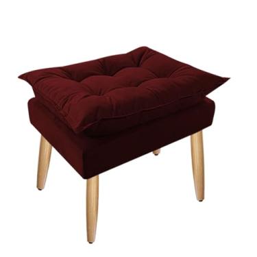 Imagem de Puff Decorativo Opala Pés Palito Platinum Decor Marsala