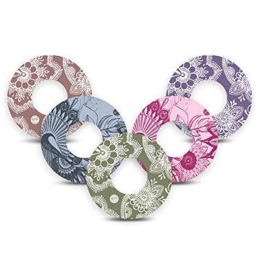 Imagem de ExpressionMed - Adesivos para sensor Libre 3 e Libre 3 Plus (pacote com 5) - Fita CGM pré-cortada, impermeável, não desfia (pacote com variedade)