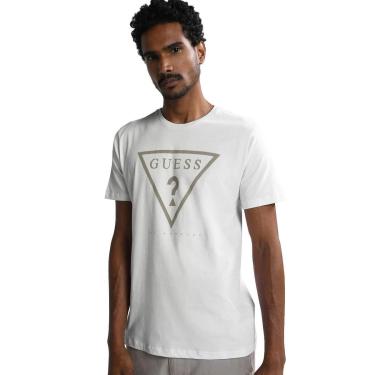 Imagem de Camiseta Guess Masculina Classic Hollow Grey Los Angeles Branca-Masculino