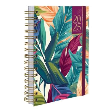 Imagem de Agenda Plus 2025 Capa Dura Botanics Tropical Leaves